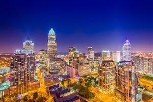 Charlotte, North Carolina Skyline at Night